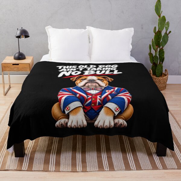 Item preview, British Bulldog No Bull Funny English Bulldog Union Jack UK Flag designed and sold by Genius Geek.