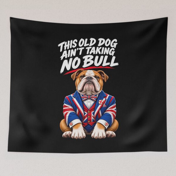 Item preview, British Bulldog No Bull Funny English Bulldog Union Jack UK Flag designed and sold by Genius Geek.