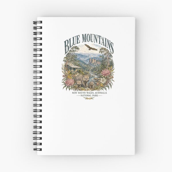 Item preview, Blue Mountains NSW Australia Art Three Sisters Wombat Family National Park Vintage designed and sold by Yellowriversss.