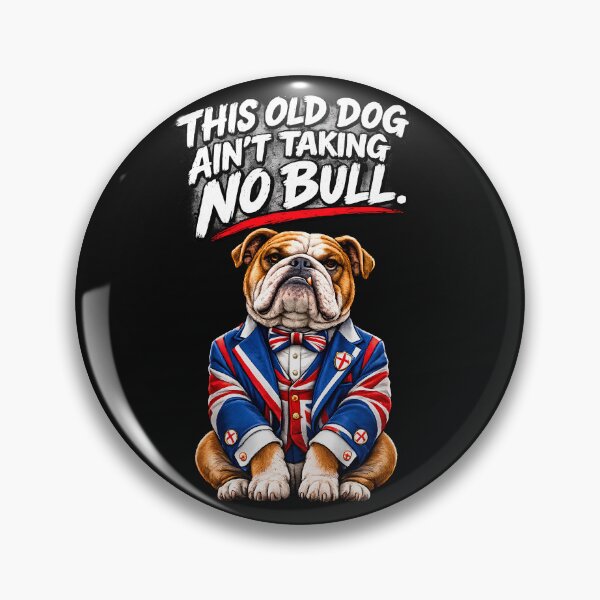 Item preview, British Bulldog No Bull Funny English Bulldog Union Jack UK Flag designed and sold by Genius Geek.