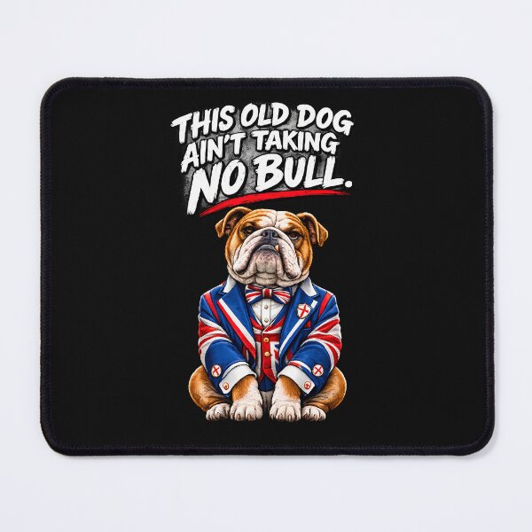 Item preview, British Bulldog No Bull Funny English Bulldog Union Jack UK Flag designed and sold by Genius Geek.