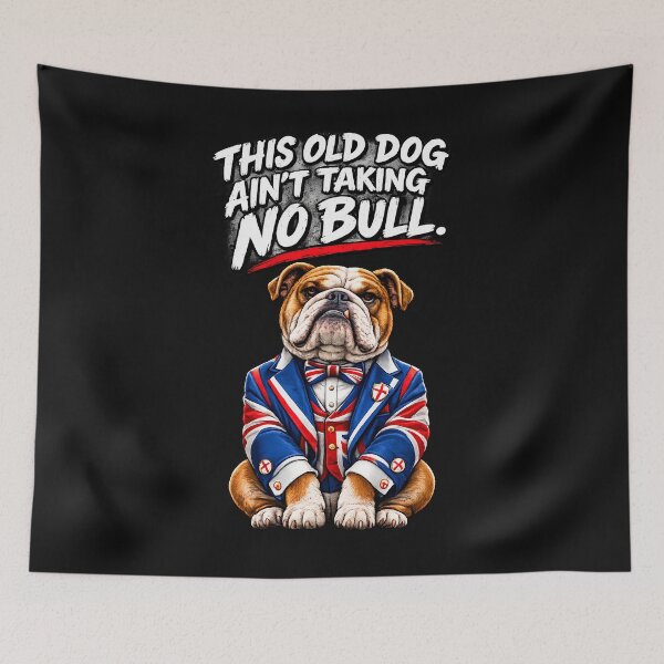 Item preview, British Bulldog No Bull Funny English Bulldog Union Jack UK Flag designed and sold by Genius Geek.