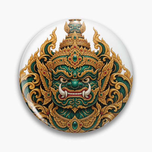 Item preview, Emerald Yaksha Thai Guardian Mask designed and sold by mamhew2456.