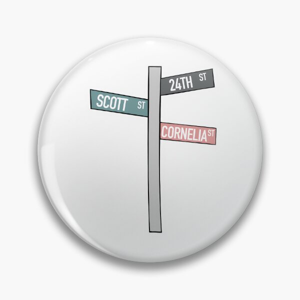 Item preview, 24Th Street Scott Street And Cornelia Street Sticker designed and sold by lziah-jayne.