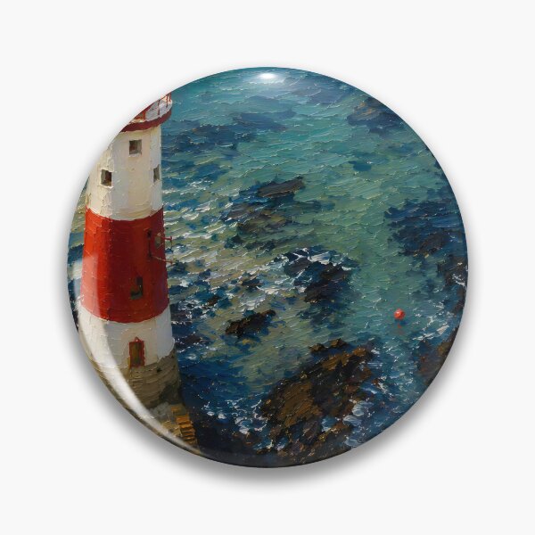Item preview, Beachy Head lighthouse in oil designed and sold by oldMastersofart.