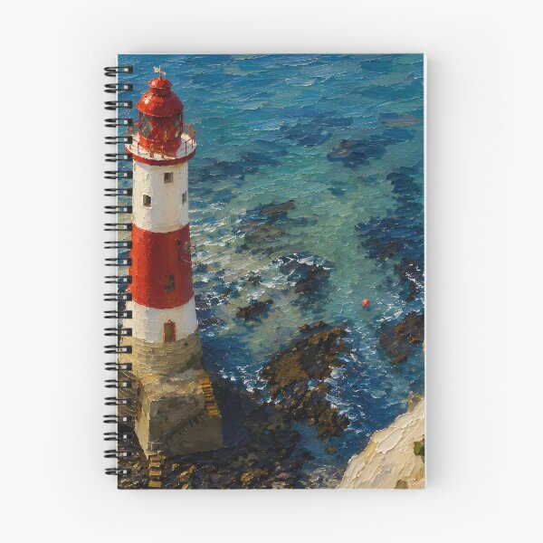 Item preview, Beachy Head lighthouse in oil designed and sold by oldMastersofart.