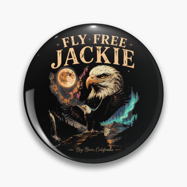 Item preview, Retro Fly Free Jackie Forever Our Queen Eagle Memorial designed and sold by AndreateColli.