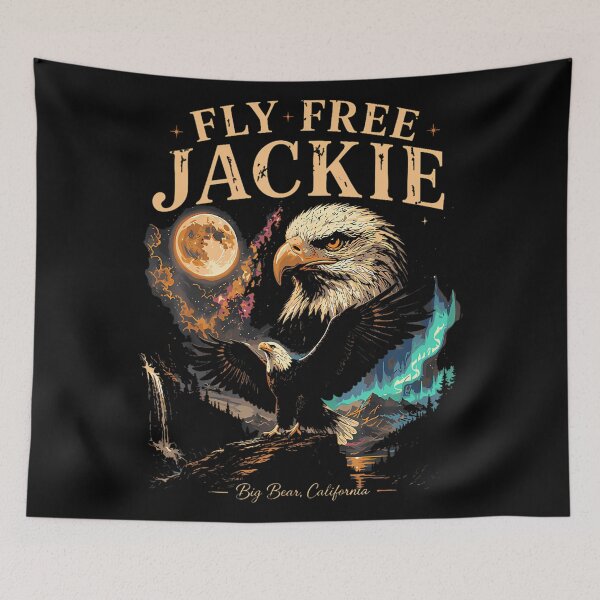 Item preview, Retro Fly Free Jackie Forever Our Queen Eagle Memorial designed and sold by AndreateColli.