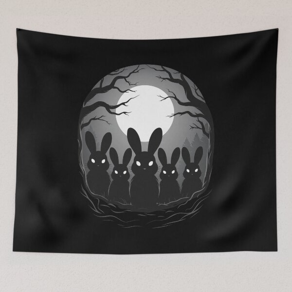 Item preview, Glow Eyes Rabbits Gang Moonlits Forest designed and sold by Andreahuebos.