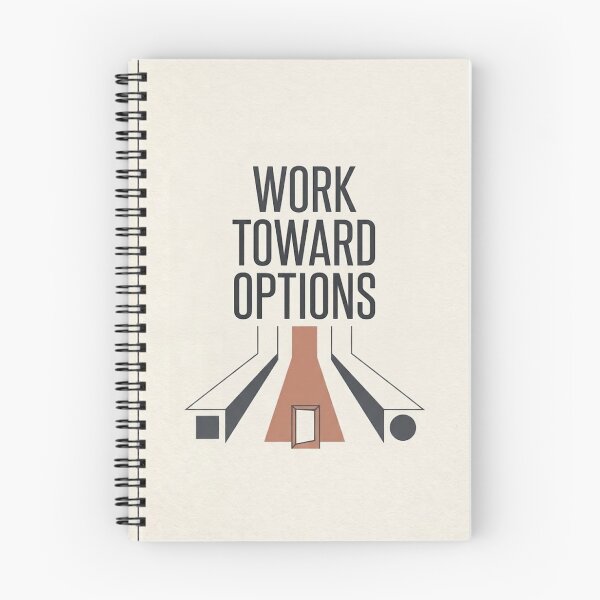 Item preview, Work Toward Options - Minimalist Career Motivation Art Print designed and sold by Zaramodo.