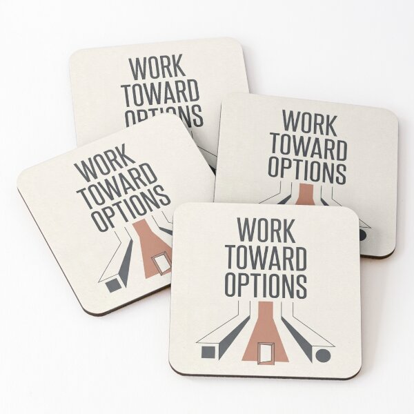 Item preview, Work Toward Options - Minimalist Career Motivation Art Print designed and sold by Zaramodo.