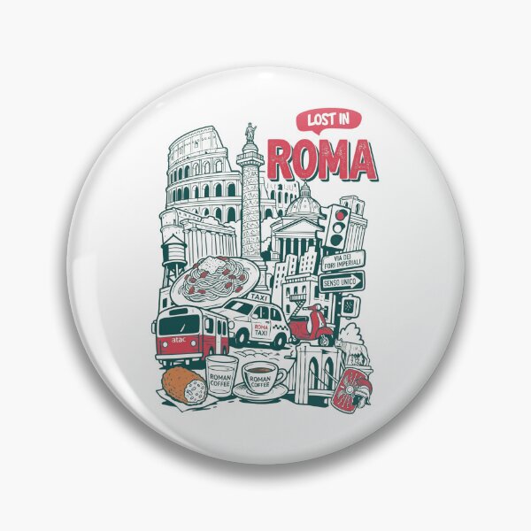 Item preview, Rome Vintage Italian Doodle Pop Art designed and sold by Ada’s Mystic Atelier .
