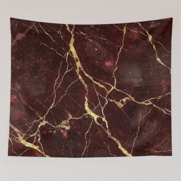 Item preview, Abstract Red and Gold Marble Design designed and sold by ZedColors.