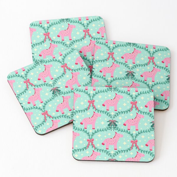 Item preview, Pink Christmas Dala Horse Pattern designed and sold by Home Cyn Home.