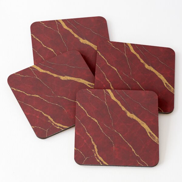 Item preview, Abstract Red and Gold Marble Design designed and sold by ZedColors.