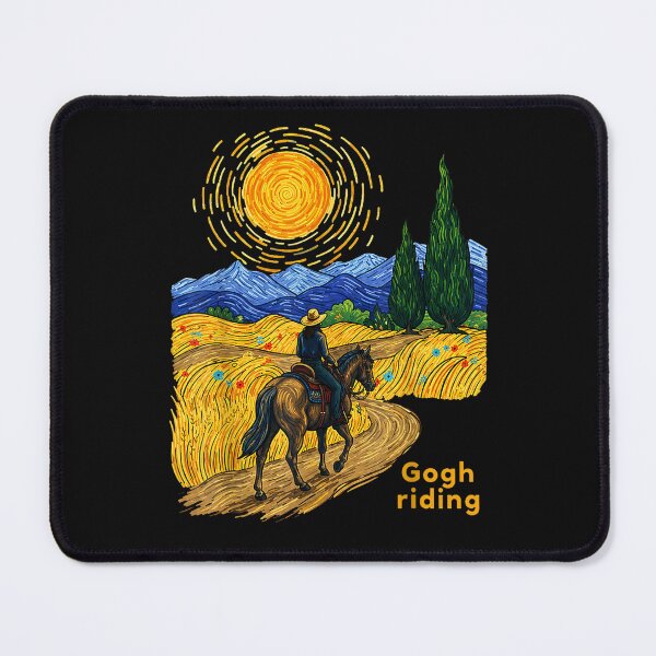Item preview, Gogh Riding Funny Van Gogh Horse Starry Night Cowboy designed and sold by ArtByimamS.