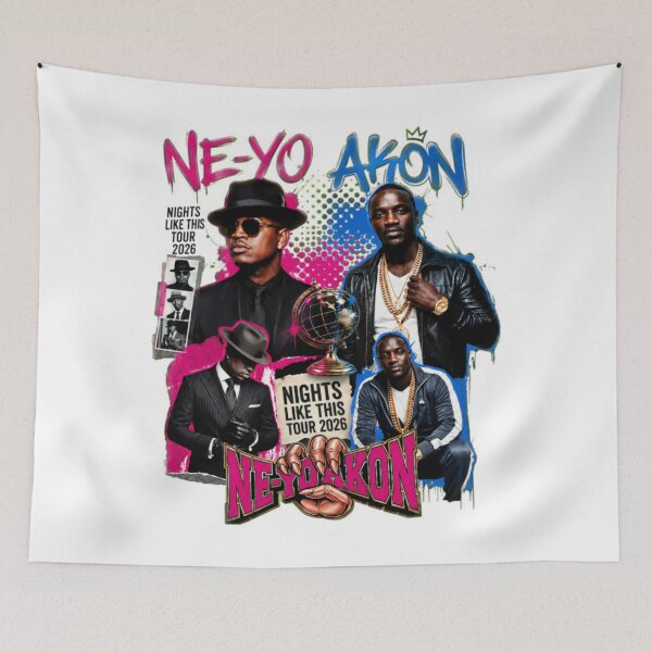 Item preview, Retro Ne-Yo \U0026 Akon Nights Like This Tour 2026 designed and sold by AndreateColli.