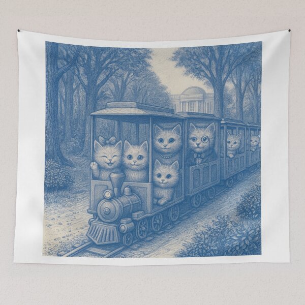 Item preview, The Cat Family´s Train Journey to Le Grand Trianon at Versailles - Fonulaseries designed and sold by FonulaBlue.
