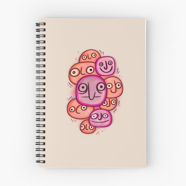 Item preview, Pastel Quirky Faces Retro Doodle Art designed and sold by lalatrash.