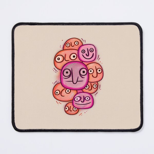 Item preview, Pastel Quirky Faces Retro Doodle Art designed and sold by lalatrash.