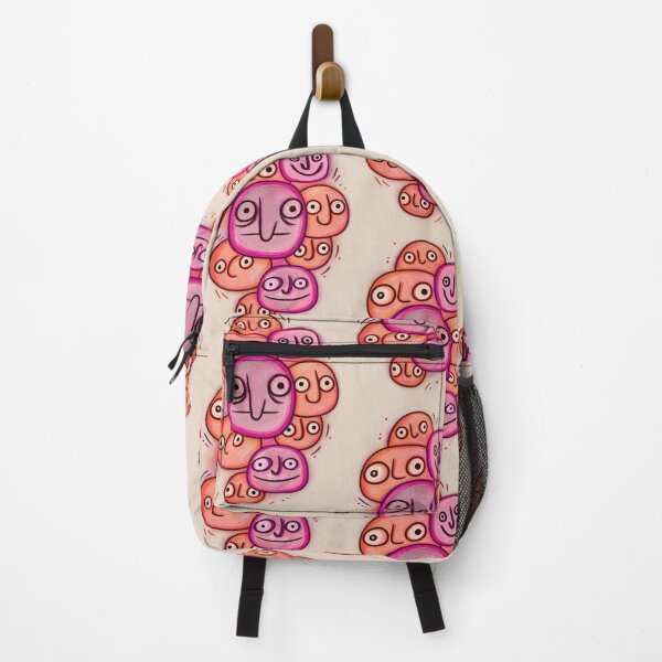 Item preview, Pastel Quirky Faces Retro Doodle Art designed and sold by lalatrash.