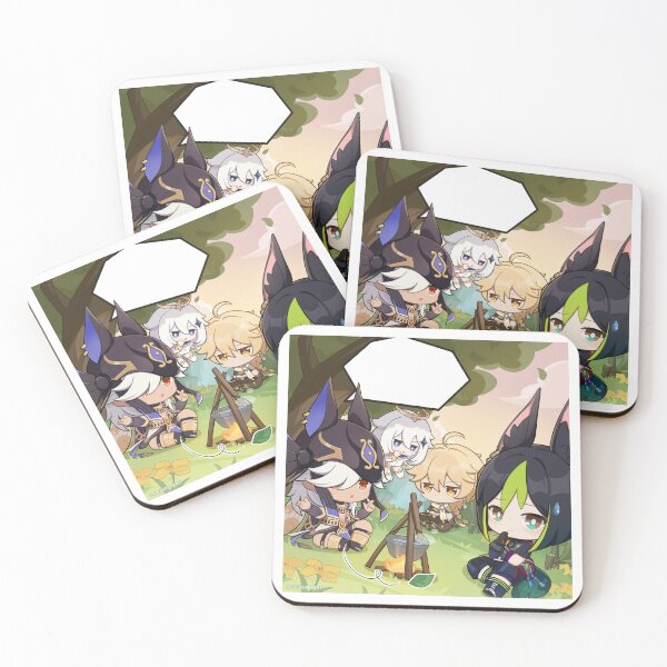 Item preview, Tighnari, Cyno, Aether and Paimon designed and sold by Lauwuuh.