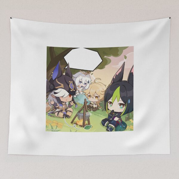 Item preview, Tighnari, Cyno, Aether and Paimon designed and sold by Lauwuuh.