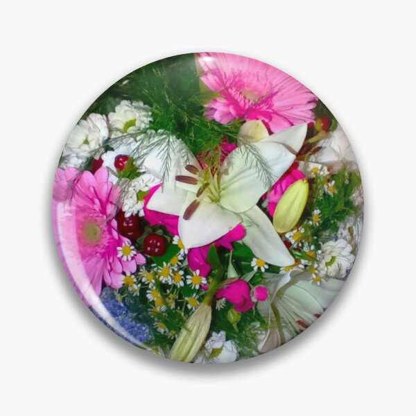 Item preview, Vibrant Floral Bouquet with Pink Gerbera and Lilies designed and sold by Rogi74.