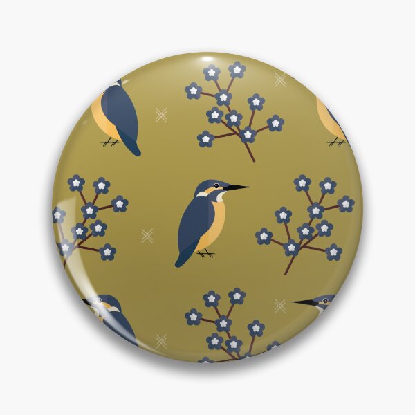 Item preview, Kingfishers on green designed and sold by reneesillus.