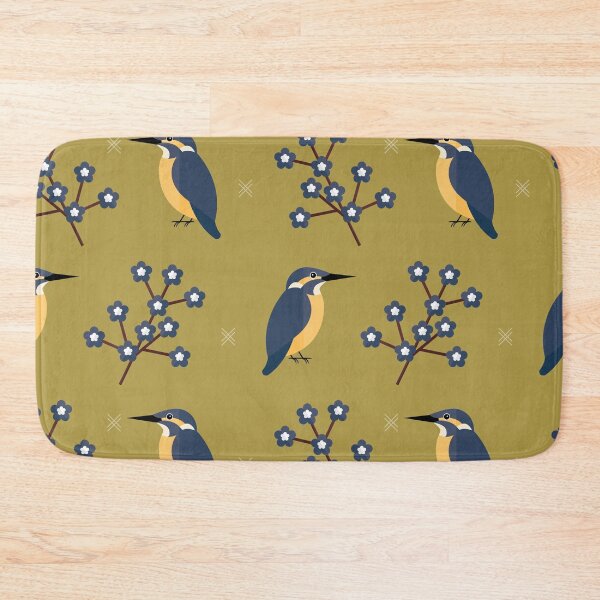 Item preview, Kingfishers on green designed and sold by reneesillus.