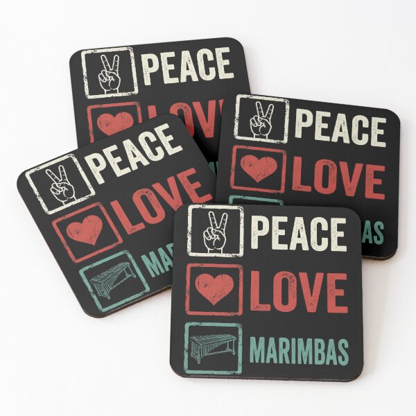 Item preview, Peace Love Marimbas Marimba Player Musician designed and sold by w66aboo.