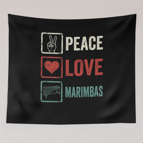 Item preview, Peace Love Marimbas Marimba Player Musician designed and sold by w66aboo.