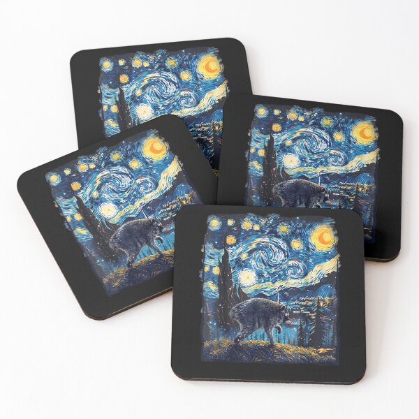 Item preview, Jimothy Viral Raccoon Starry Night Van Gogh Art Seattle Meme  designed and sold by ArtByimamS.