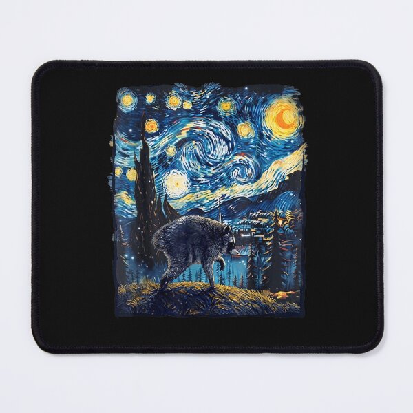 Item preview, Jimothy Viral Raccoon Starry Night Van Gogh Art Seattle Meme designed and sold by ArtByimamS.