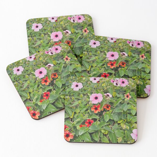 Item preview, Vibrant Black-Eyed Susan Vine - Pink and Orange Floral Carpet designed and sold by Yanshuf.