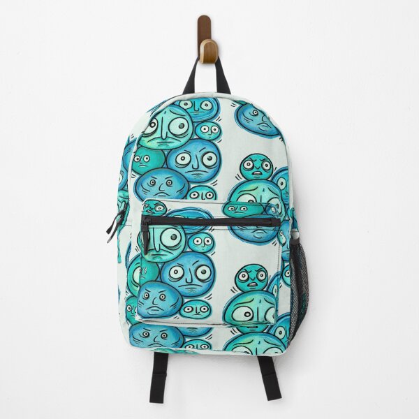 Item preview, Teal Weird Faces Retro Doodle Art designed and sold by lalatrash.