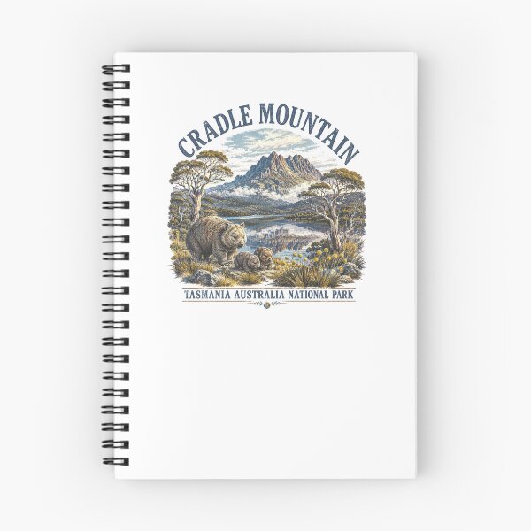 Item preview, Cradle Mountain Tasmania National Park Art Wombat Family Dove Lake Vintage designed and sold by Yellowriversss.