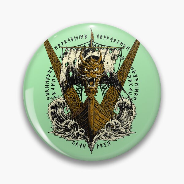 Item preview, Norse Dragon Ship Ancient Runes Voyage designed and sold by Romgora.