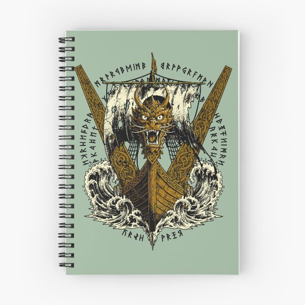 Item preview, Norse Dragon Ship Ancient Runes Voyage designed and sold by Romgora.