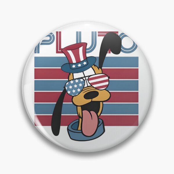 Item preview, Patriotic Pluto American Flag designed and sold by aTiredWitchArt.