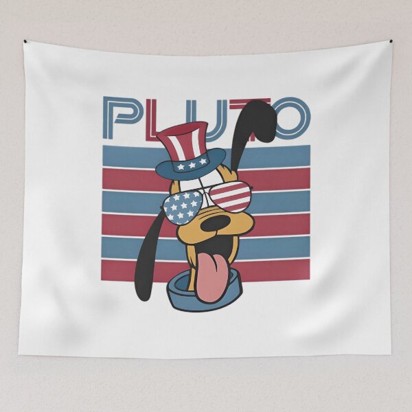 Item preview, Patriotic Pluto American Flag designed and sold by aTiredWitchArt.
