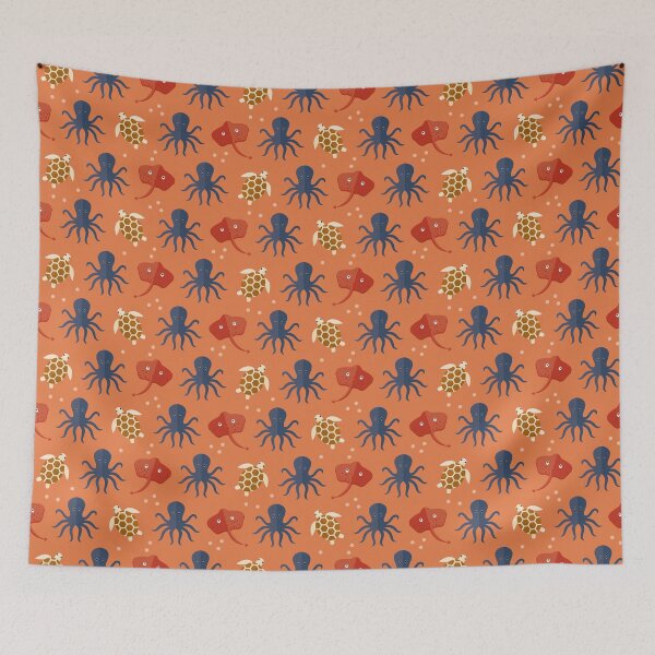 Item preview, Ocean adventures on orange designed and sold by reneesillus.