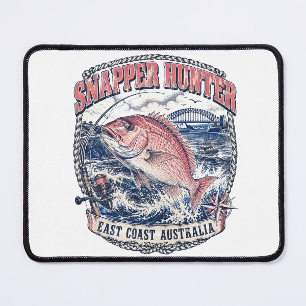 Item preview, Snapper Hunter East Coast Australia Sydney Harbour Snapper Fishing Vintage Badge designed and sold by Yellowriversss.
