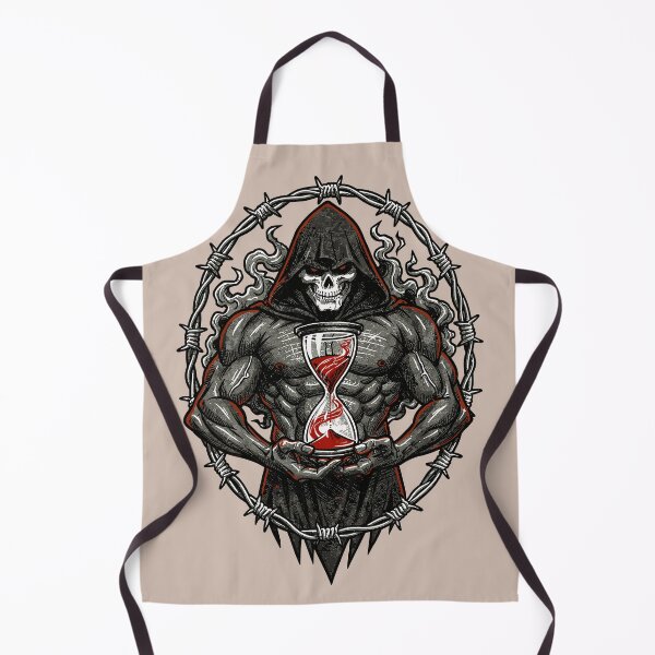 Item preview, Dark Reaper Skull Hourglass Barbed Wire Art designed and sold by Romgora.