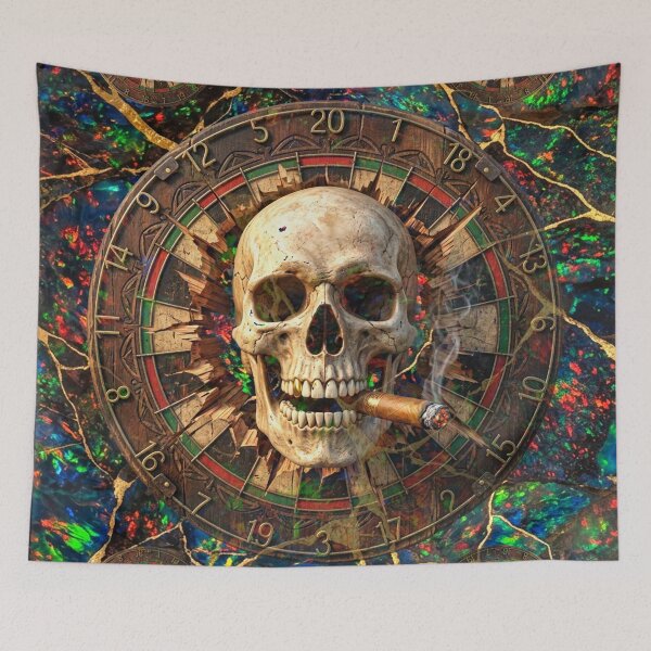 Artikelvorschau, Ein Totenkopf im Reich des Darts und des schwarzen Opals entworfen und verkauft von Segasprojects.