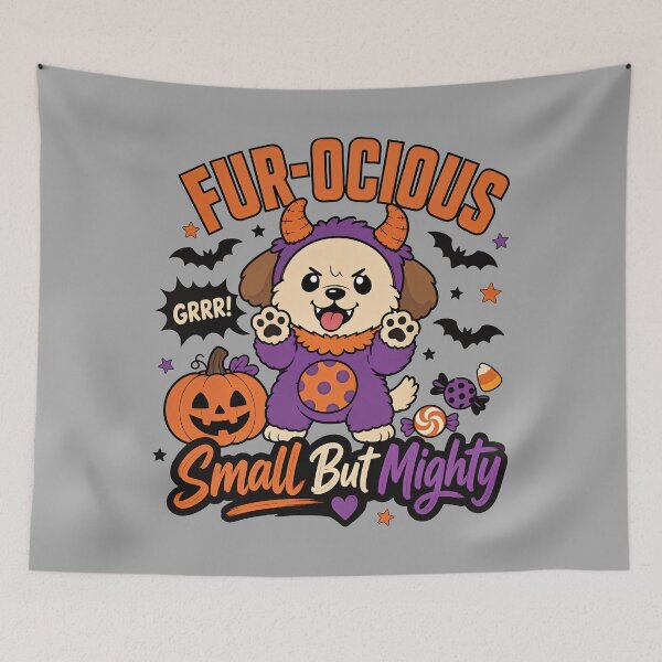 Item preview, Fur-ocious Halloween Dog Shirt | Small But Mighty Design designed and sold by MOCH- ART.