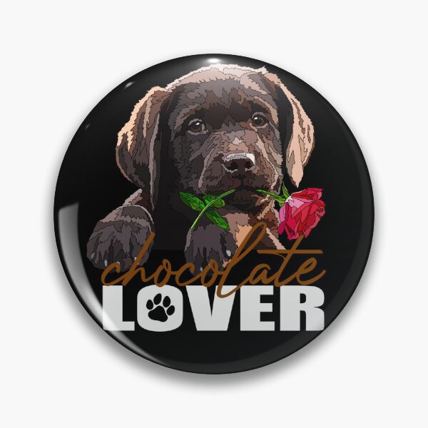 Item preview, Chocolate Lab Lover With Rose Puppy designed and sold by Just-Arts-4U.