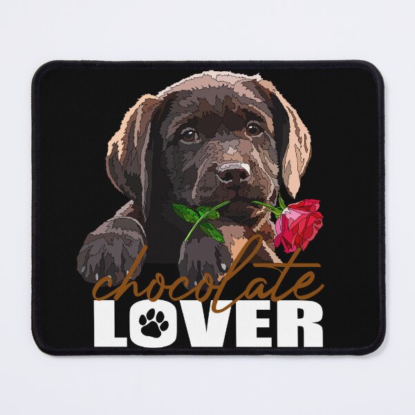 Item preview, Chocolate Lab Lover With Rose Puppy designed and sold by Just-Arts-4U.