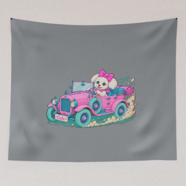 Item preview, Cute Ride – Vintage Puppy Roadster designed and sold by Aimetoi.