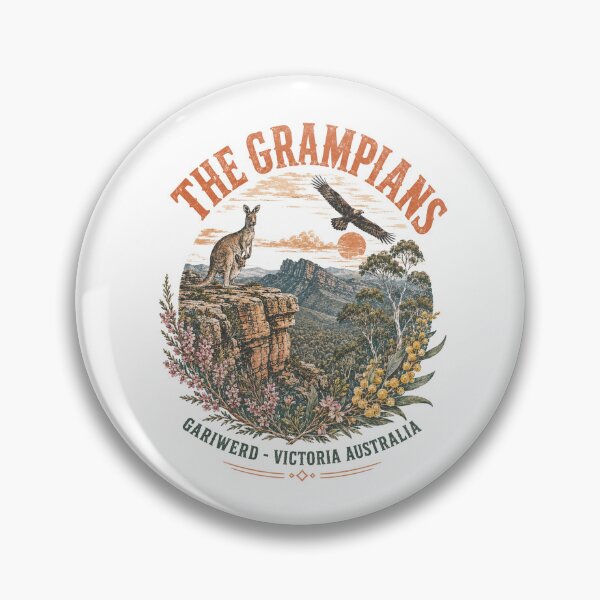 Item preview, The Grampians Gariwerd Victoria Art Kangaroo Cliff National Park Vintage designed and sold by Yellowriversss.